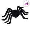 vidaXL Decorațiune Păianjen de Halloween 6 buc. Negru 75 cm
