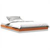vidaXL Cadru de pat, maro ceruit, 135x190 cm, lemn masiv de pin