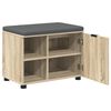 vidaXL Bancă pentru hol cu pernă Simplu Stejar Sonoma 60 x 38 x 46 cm