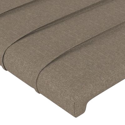 vidaXL Tăblie de pat cu aripioare gri taupe 203x16x78/88 cm textil
