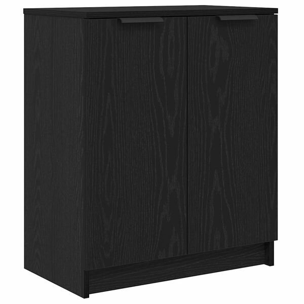 vidaXL Dulap pentru pantofi Stejar Negru 59 x 35 x 70 cm Lemn compozit
