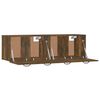 vidaXL Dulapuri de perete, 2 buc., stejar fumuriu, 80x35x36,5 cm, lemn