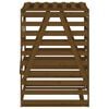 vidaXL Depozitare pubelă gunoi, maro, 84x90x128,5 cm lemn masiv de pin