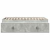vidaXL Cadru de pat cu sertar Gri din beton 100 x 200 cm Lemn compozit