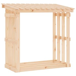 vidaXL Rastel pentru lemne de foc, 108x64,5x109 cm, lemn masiv pin