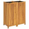 vidaXL Jardinieră de grădină cu căptușeală, 84x42x100 cm, lemn acacia