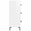 vidaXL Servantă, alb extralucios, 34,5x34x90 cm, lemn compozit