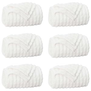 vidaXL Pături de aruncat 6 buc. Alb 200 x 150 cm 4.5 kg Molton