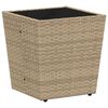vidaXL Set Bistro de Grădină 3 pcs Bej Rattan poli