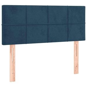 vidaXL Tăblie de pat, albastru &icirc;nchis, 100x5x78/88 cm, catifea