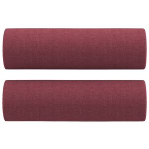 vidaXL Perne decorative, 2 buc., roșu vin, &Oslash;15x50 cm, textil