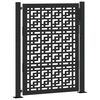 vidaXL Poartă de grădină neagră 100x125 cm, oțel, model cruce