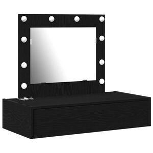 vidaXL Masă de Machiaj Negru 83 x 40 x 70 cm Lemn prelucrat