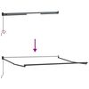 vidaXL Copertină retractabilă antracit/alb, 3x2,5 m, textil/aluminiu