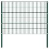 vidaXL Panou de gard cu st&acirc;lpi din fier, verde, 176,5x120 cm
