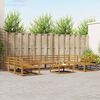 vidaXL Set de canapele de exterior 10 pcs natural Lemn Solid de Acacia