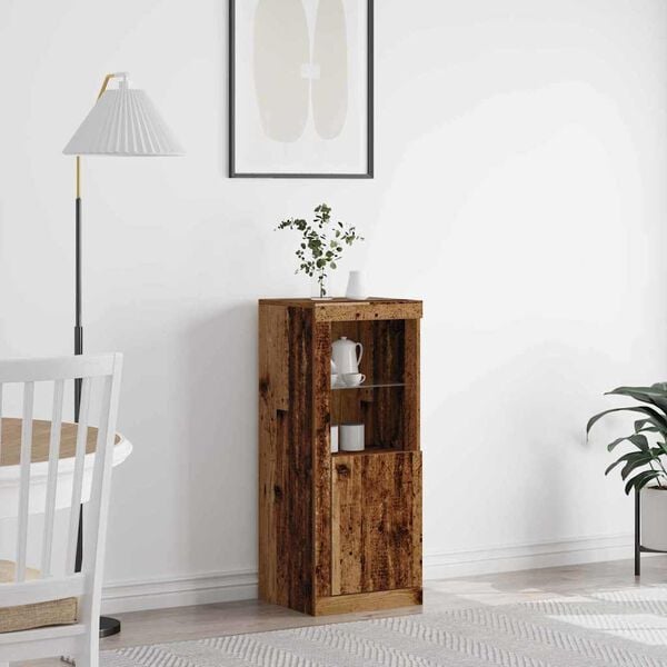 vidaXL Bufet LED Lemn vechi 41 x 37 x 100 cm Lemn compozit