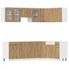 vidaXL Set dulapuri bucătărie Lyon 11 piese Artisan Stejar lemn prelucrat