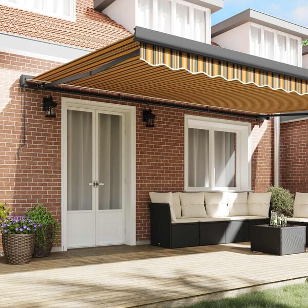 vidaXL Cortina Retractabilă Multicolour 500 &times; 300 cm Stofă și Metal