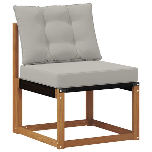 vidaXL Set de canapele de exterior 7 pcs Gri natural și deschis