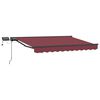 vidaXL Cadru manual de marchiză cu LED-uri Bordo și Antracit 3,5 x 2 m