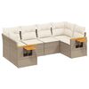 vidaXL Set canapele de grădină cu perne, 6 piese, bej, poliratan