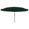 vidaXL Parasol de Grădină Verde și Negru 395 x 395 x 245 cm