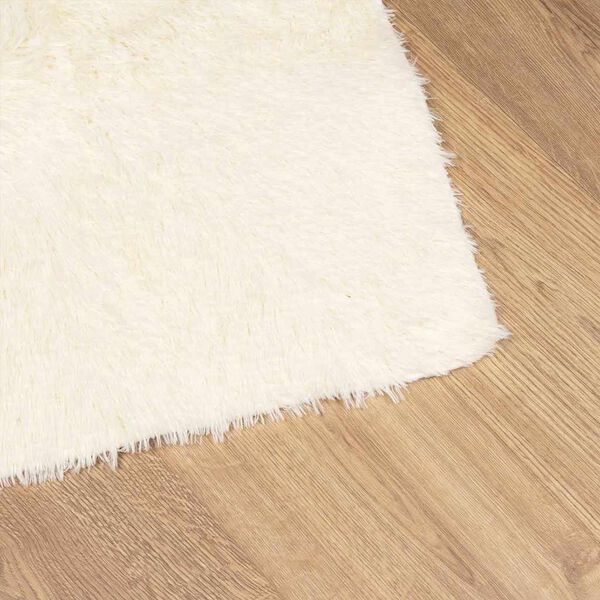 vidaXL Covor shaggy cu pom &icirc;nalt, NAVARRA, crem, 240x240 cm, poliester