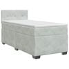 vidaXL Pat boxspring cu saltea Gri deschis 100 x 200 cm Catifea