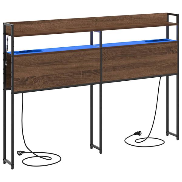 vidaXL Tăblie de depozitare cu raft Stejar brun 160 cm Lemn compozit