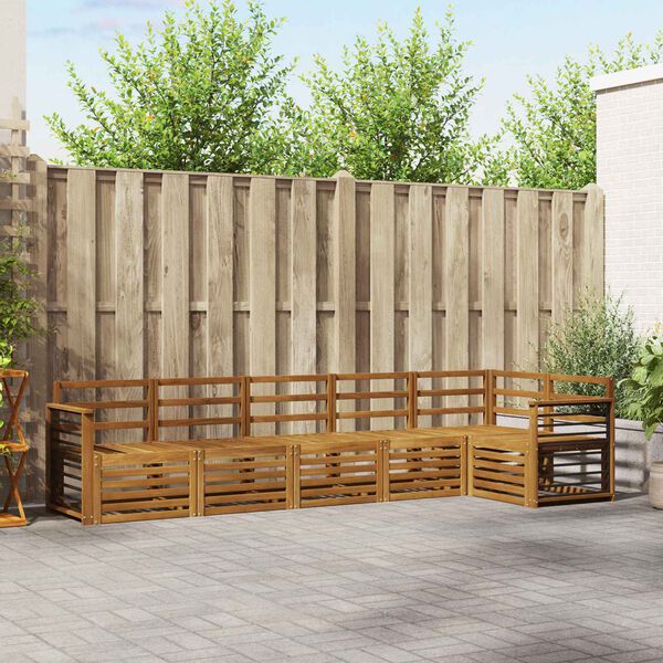 vidaXL Seturi de canapele 6 pcs natural Lemn Solid de Acacia