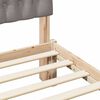 vidaXL Cadru de pat cu tăblie tapițată cu headboard Maro 180 x 200 cm