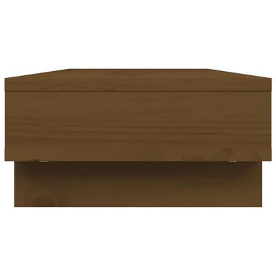 vidaXL Suport pentru monitor, maro miere, 60x27x14 cm, lemn masiv pin