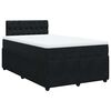 vidaXL Pat box spring cu saltea, negru, 120x200 cm, catifea