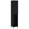 vidaXL Dulap &icirc;nalt, negru, 34,5x34x180 cm, lemn prelucrat