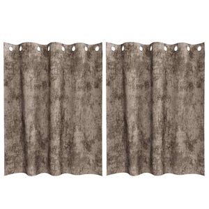 vidaXL Cortine din catifea 2 buc. Cappuccino 140 x 140 cm Catifea