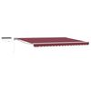 vidaXL Cort electric retractabil Bordo și Alb 4 &times; 3,5 m