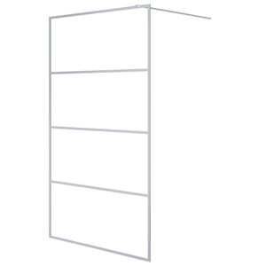 vidaXL Paravan duș walk-in argintiu 115x195 cm sticlă ESG transparentă