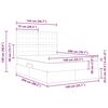 vidaXL Pat cu saltea și spațiu de depozitare Gri &icirc;nchis 140 x 200 cm