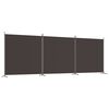 vidaXL Paravan de cameră cu 3 panouri, maro, 525x180 cm, textil