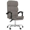 vidaXL Fotoliu de birou rabatabil, gri taupe, textil