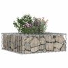 vidaXL Pat ridicat din gabion Argintiu 60 x 60 x 20 cm Oțel Galvanizat