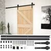 vidaXL Ușă glisantă 90 x 210 cm Lemn masiv de pin Natural și Negru