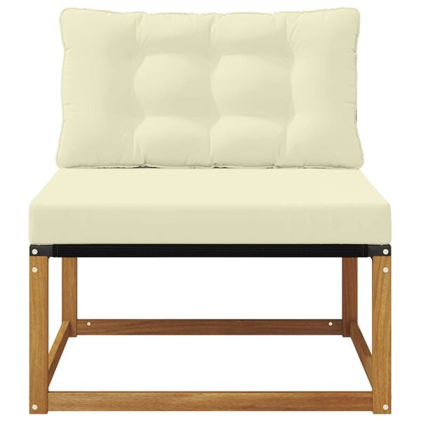 vidaXL Canapea Medie pentru Exterior Lemn Solid de Acacia natural