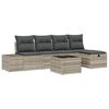 vidaXL Set de canapele pentru grădină 6 pcs Gri deschis poliratan