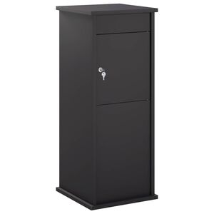 vidaXL cutie poștală Negru 40 x 40 x 100 cm Oțel