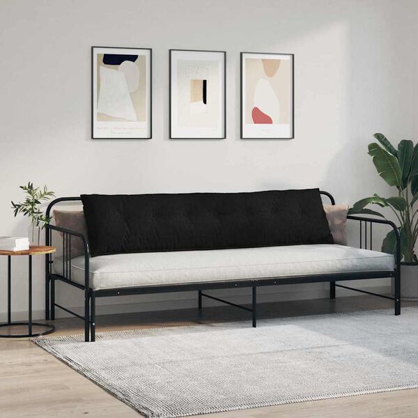 vidaXL Perna pentru spate Negru 200 x 19 x 50 cm țesătură