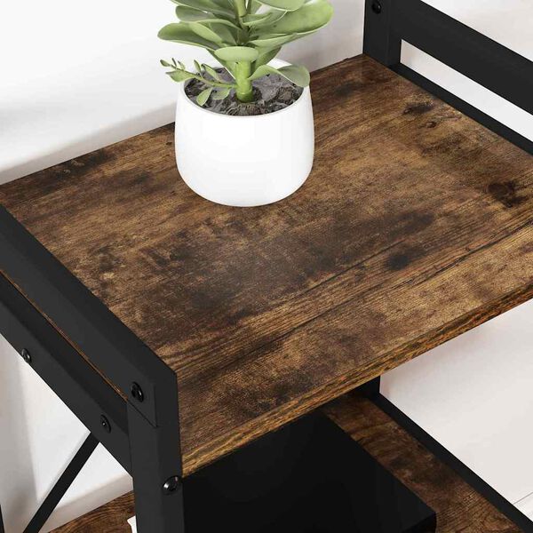 vidaXL Raft pentru cărți Stejar fumuriu 60 x 30 x 85 cm Lemn compozit