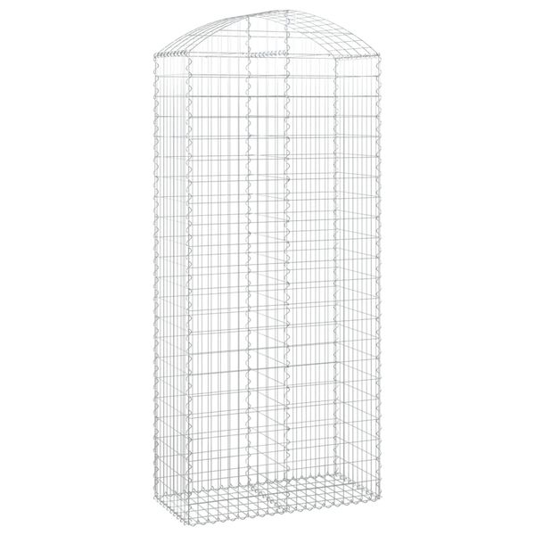 vidaXL Coș gabion arcuit, 100x50x220/240 cm, fier galvanizat