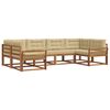 vidaXL Set de canapele de exterior 6 buc. Natural și Bej